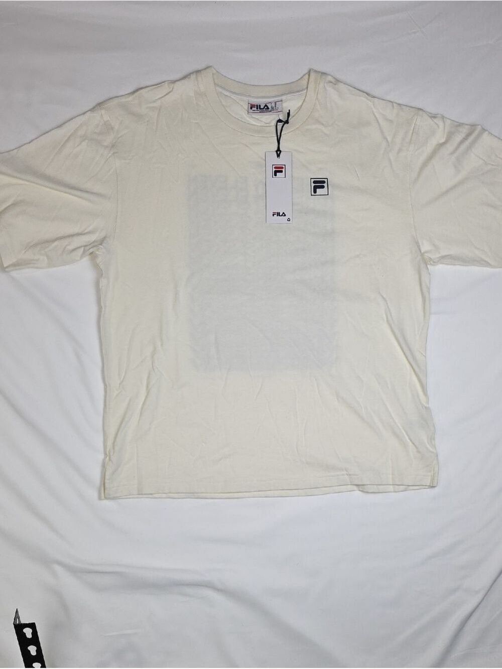 Fila Men's Cream Short Sleeve Logo Tee
